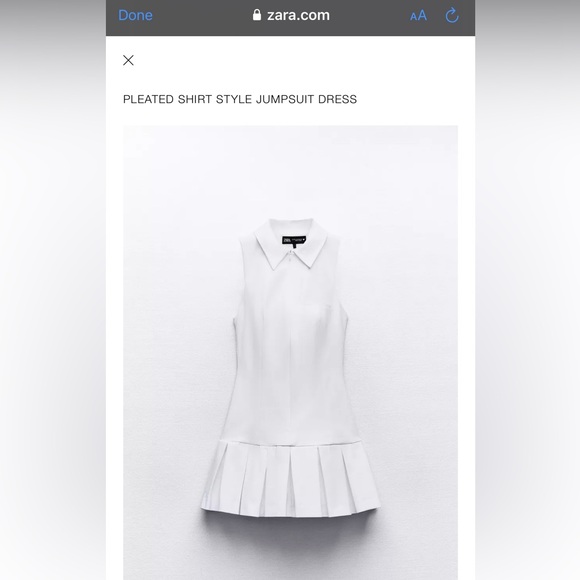Zara Dresses & Skirts - ZARA PLEATED SHIRT STYLE JUMPSUIT DRESS